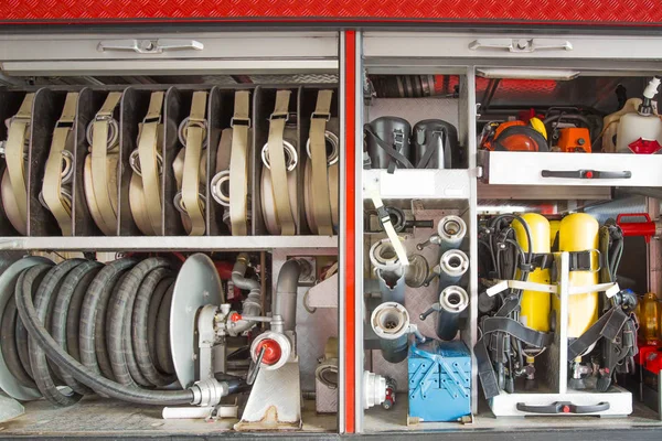 Dentro de um camião dos bombeiros — Fotografia de Stock