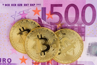 Bitcoins Euro banknot ile