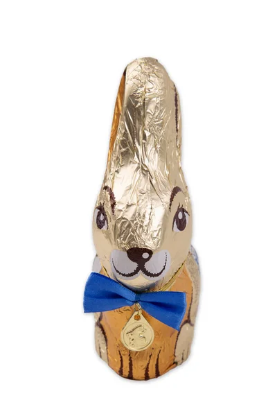 复活节兔子巧克力做的 — 图库照片