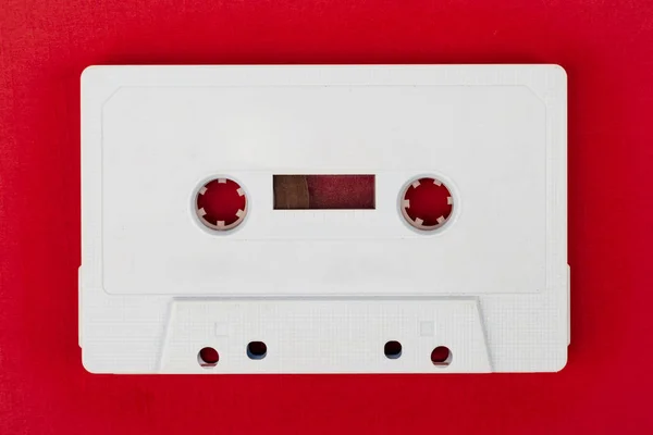 Bílá zvuková páska — Stock fotografie