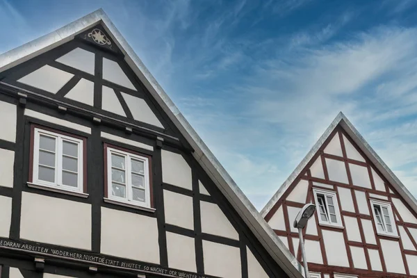 House Gable Half Timbered House Frankenberg North Hesse Germany — Stock Photo, Image