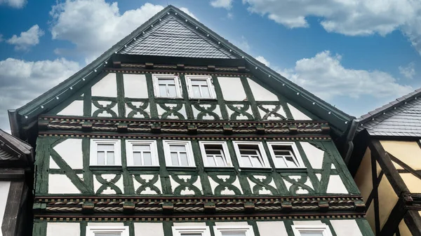 House Gable Half Timbered House Frankenberg North Hesse Germany — Stock Photo, Image