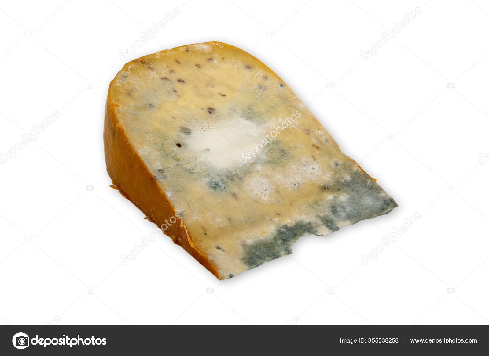 Queso Mohoso Aislado Sobre Fondo Blanco — Foto de stock © Colour 355538258