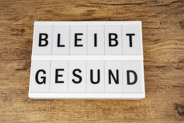 Концепція Bleibt Gesund Німецькою Мовою Означає Будь Здоровим — стокове фото