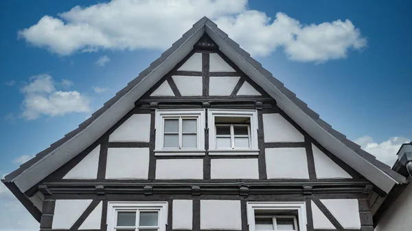 Дом Полудеревянным Фасадом Фасберге Северная Гессен Германия — стоковое фото