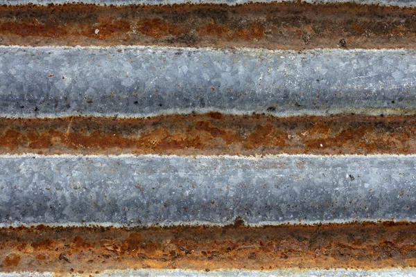 Ferro Ondulado Velho Enferrujado Folha Detalhes — Fotografia de Stock