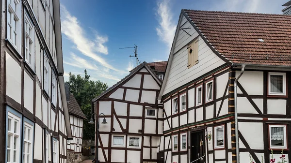 House Gable Half Timbered House Frankenberg North Hesse Germany — Stock Photo, Image