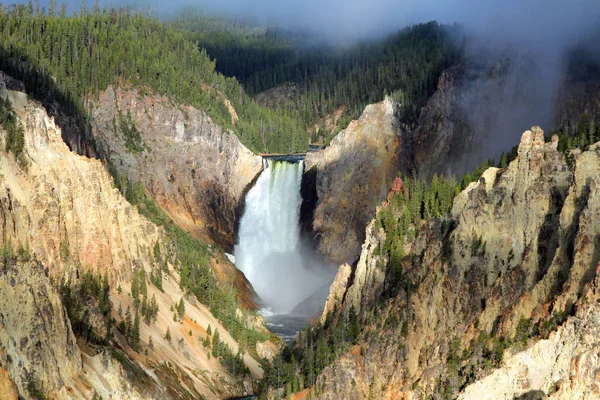 Waterfall in Grand Canyon of the Yellowstone — Stock Photo, Image