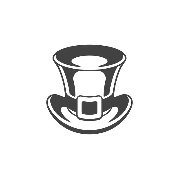 Chapéu Leprechaun Isolado no ícone vetor de fundo branco —  Vetores de Stock