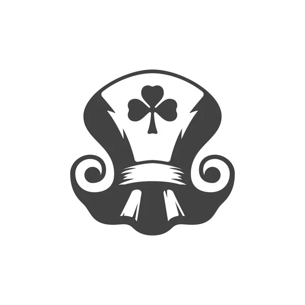 Sombrero Leprechaun Aislado en el icono del vector de fondo blanco — Archivo Imágenes Vectoriales