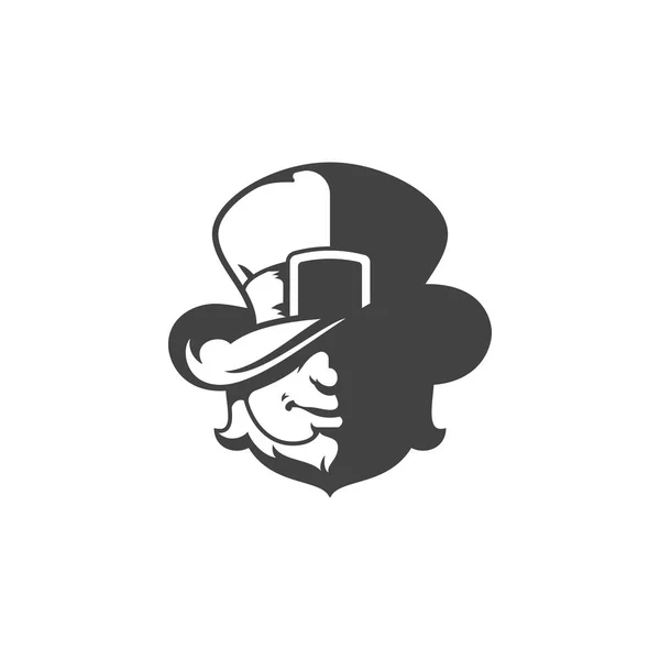 Leprechaun Isolé sur fond blanc icône vectorielle — Image vectorielle