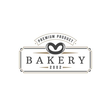 Pastane Dükkanı logo şablonu vektör nesnesi için logo veya rozet