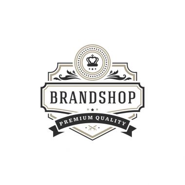 Lüks logo şablonu vektör nesnesi için logo veya rozet tasarım.