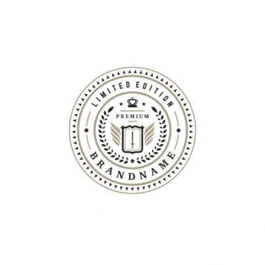 Lüks logo şablonu vektör nesnesi için logo veya rozet tasarım.