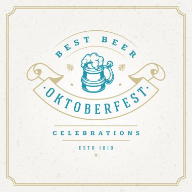 Oktoberfest tebrik kartı veya dokulu arka plan olarak görüntüle. Bira Festivali kutlama.