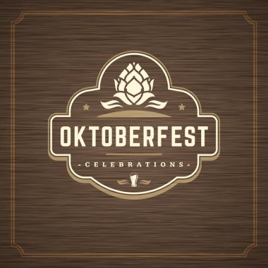 Oktoberfest tebrik kartı veya dokulu arka plan olarak görüntüle. Bira Festivali kutlama.