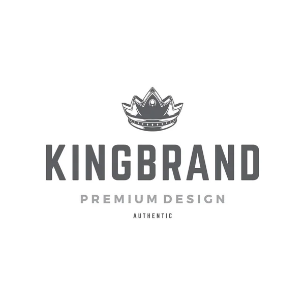 King kroon Logo sjabloon. — Stockvector