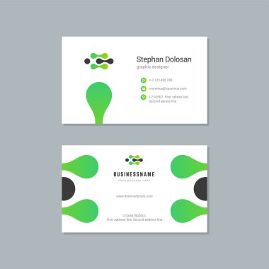 Kartvizit tasarım şablonu soyut modern kurumsal marka stil vektör çizim