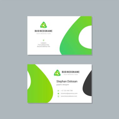 Kartvizit tasarım şablonu soyut modern kurumsal marka stil vektör çizim