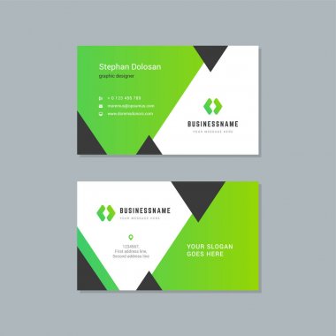 Kartvizit tasarım şablonu soyut modern kurumsal marka stil vektör çizim