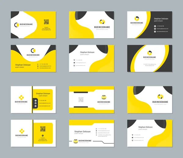 Business cards design templates set — Stock Vector