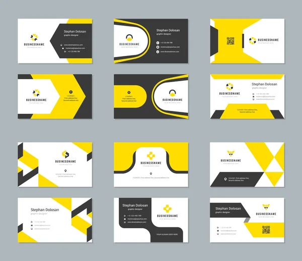 Business cards design templates set — Stock Vector