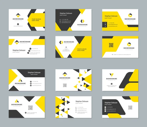 Business cards design templates set — Stock Vector