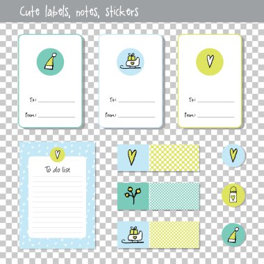 Hediye kartları. Kağıt, yapılacaklar listesi için notlar, dikkat edin. Organizatör planlayıcısı Ma