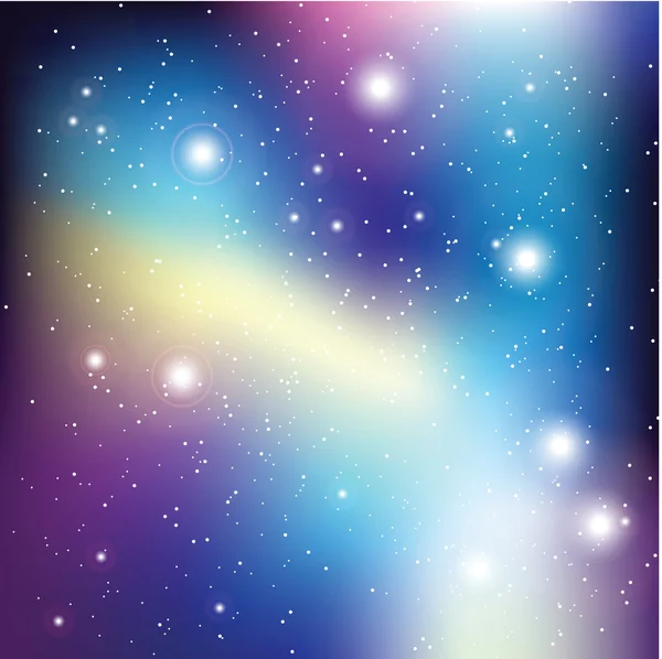 Univers avec étoiles. Matrice d'étoiles brillantes. Fond spatial . — Image vectorielle