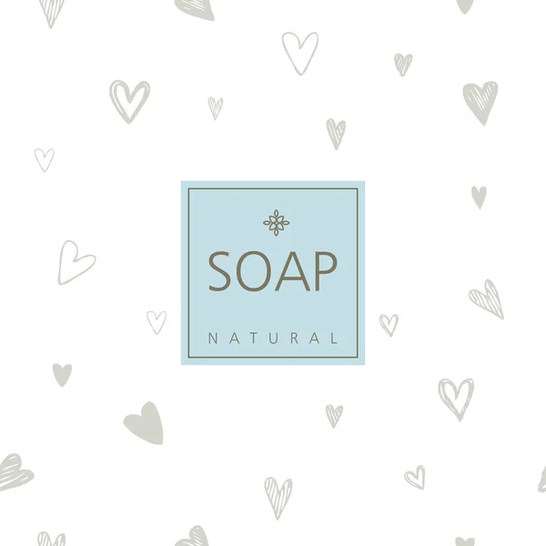 Sfondo vettoriale per sapone fatto a mano naturale, carta decorativa — Vettoriale Stock