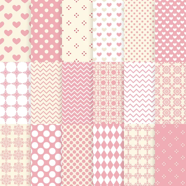 Conjunto de patrones sin costura - diseño lement . — Archivo Imágenes Vectoriales
