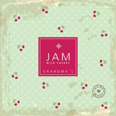 Etiket reçel. Arka plan tasarım öğesi.