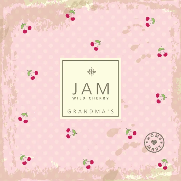 Jam label. Background design element. — Stock Vector