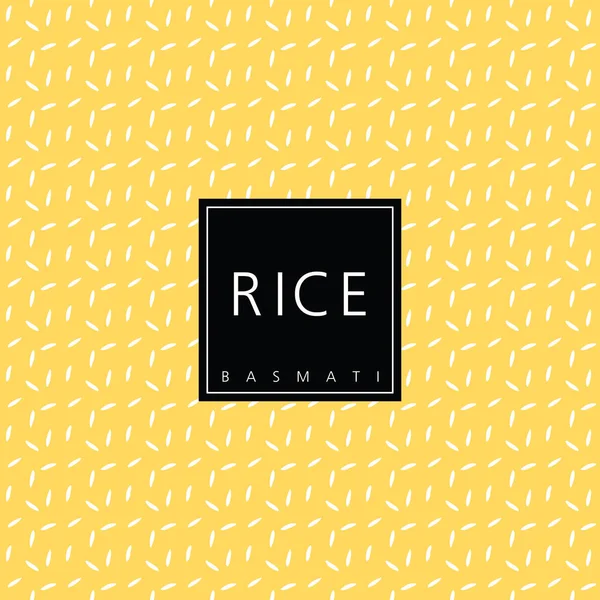Elemento de diseño del paquete de arroz. Plantilla. Patrón sin costura - muestra — Vector de stock
