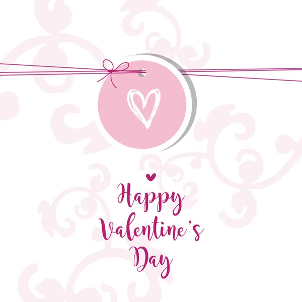 Tarjeta de San Valentín con espacio para copias. Plantilla. Elemento de diseño gráfico . — Vector de stock