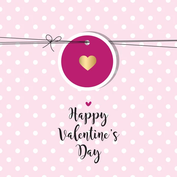 Valentine's card with copy space. Template. Graphic design element. — Stock Vector