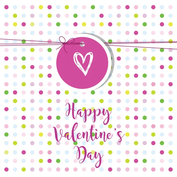 Valentine's card with copy space. Template. Graphic design element. — Stock Vector