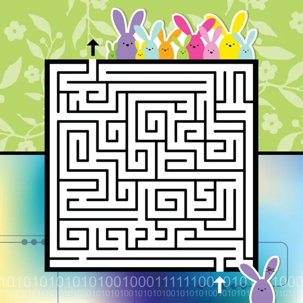 Labyrinthe. Sortez-moi de là. Aide lapin à trouver une sortie correcte . — Image vectorielle