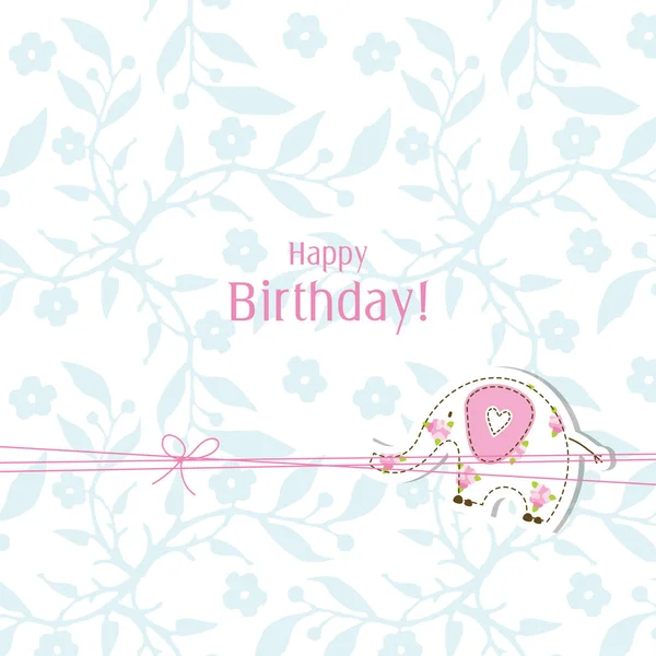 Happy birthday card. Greeting card template. — Stock Vector