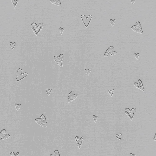 Des cœurs. Gravure sur pierre - fond de pierre. Carrelage . — Image vectorielle