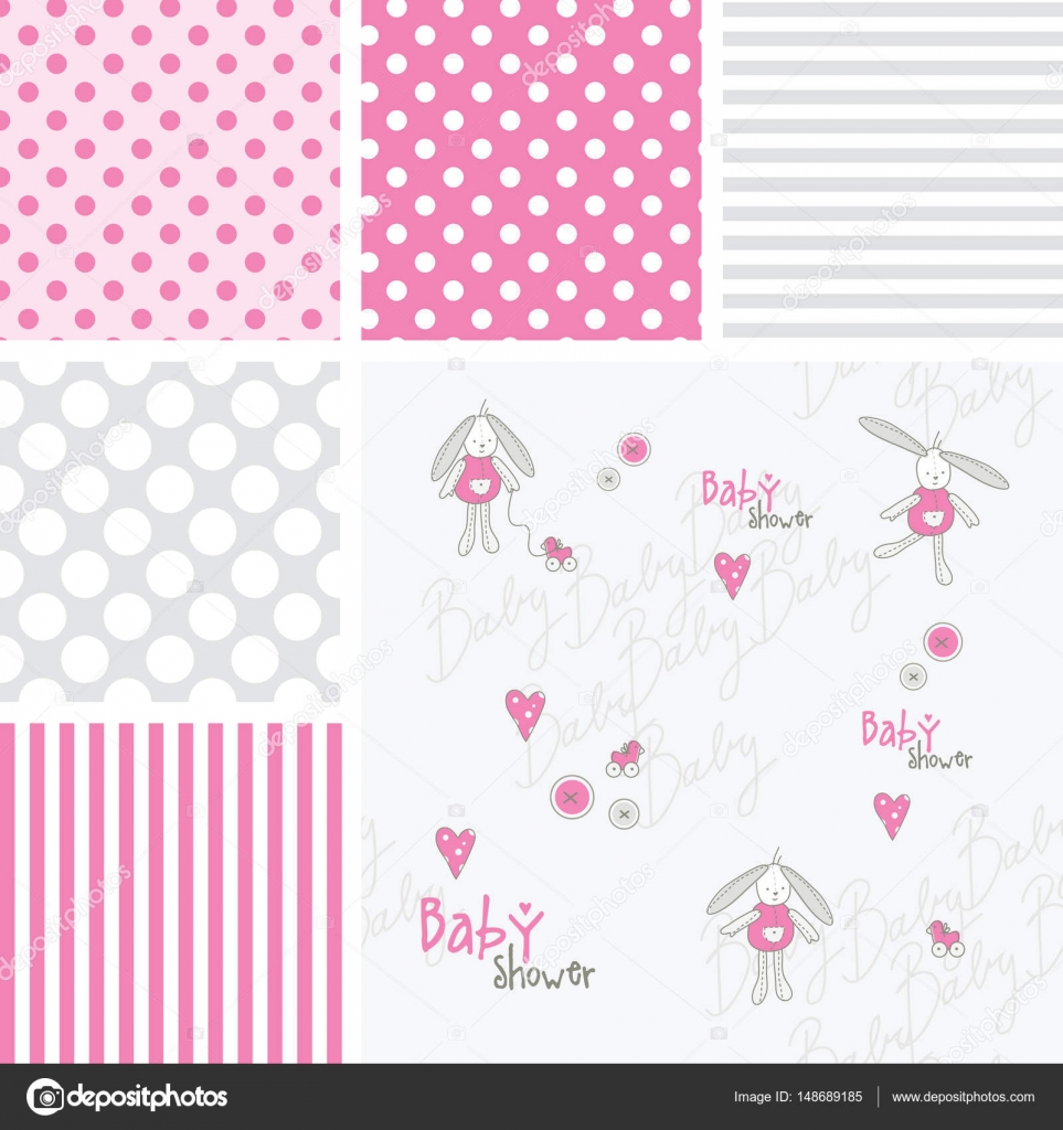 Ensemble De Motifs De Douche Pour Bebe Modeles Sans Semence Image Vectorielle Par Leonart C Illustration