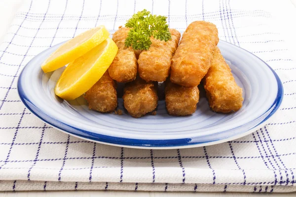 deep fried fish finger made from alaska pollock fish