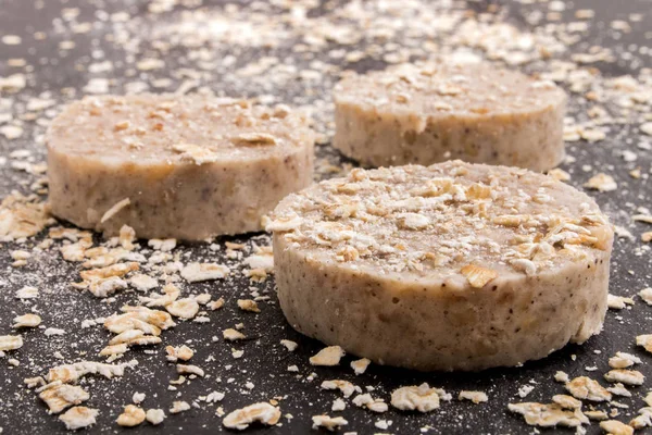 Sliced irish white pudding with oatmeal — Stock Photo, Image