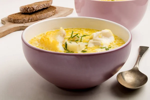 Cullen skink scottish batata e sopa de peixe — Fotografia de Stock