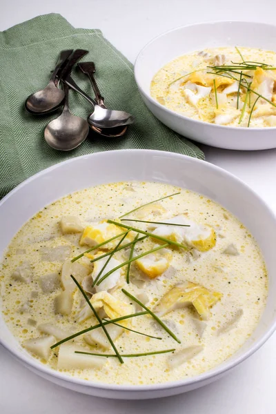 Cullen skink Soupe écossaise de pommes de terre et de poissons — Photo