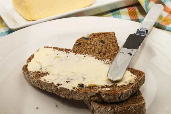 Home baked seeded brown bread — Stock Photo, Image