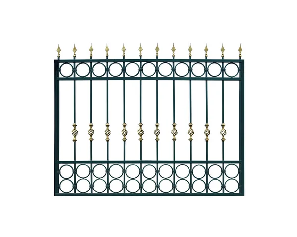 Dekoratív, fém kerítés. — Stock Fotó