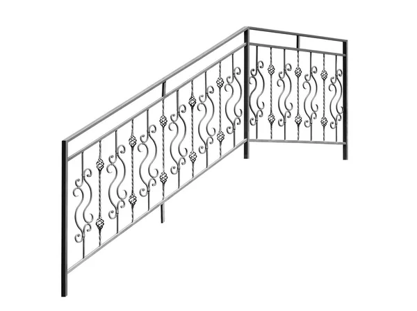 Modern iron banisters, railing. — Stock Photo, Image