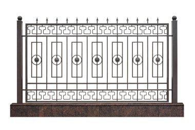 Ayağı ile modern dekoratif çit.