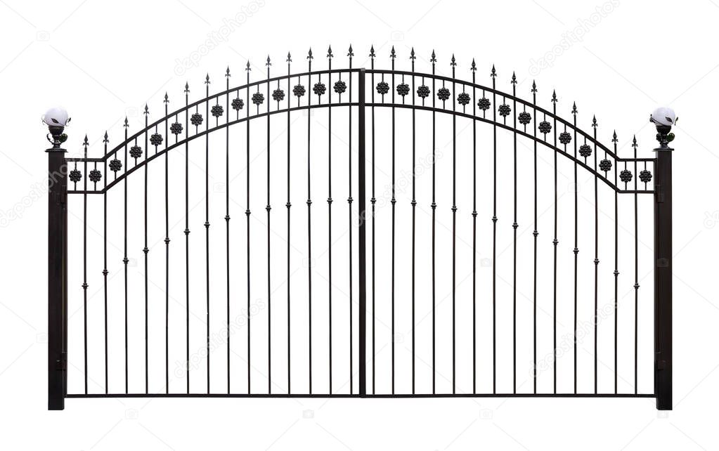 Shod gate with ornament.